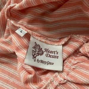 Pink and white stripped tank top